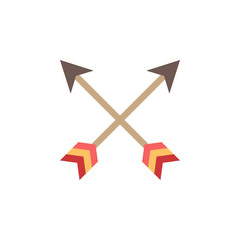Poster - Arrows color icon. Element of boho color icon. Premium quality graphic design icon. Signs and symbols collection icon for websites, web design, mobile app