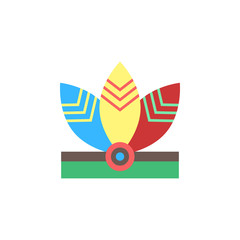 Poster - Native american accessuar color icon. Element of boho color icon. Premium quality graphic design icon. Signs and symbols collection icon for websites, web design, mobile app