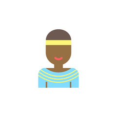 Poster - Native american boy color icon. Element of boho color icon. Premium quality graphic design icon. Signs and symbols collection icon for websites, web design, mobile app
