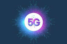 5G Network Wireless Systems And Internet Vector Illustration. Communication Network. Business Concept Banner. Artificial Intelligence And Machine Learning Concept Banner