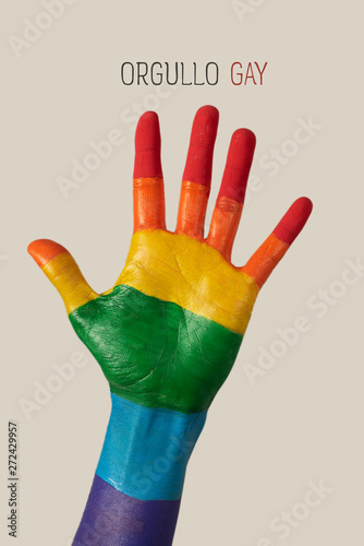 Cuadros en Lienzo text orgullo gay, gay pride in spanish