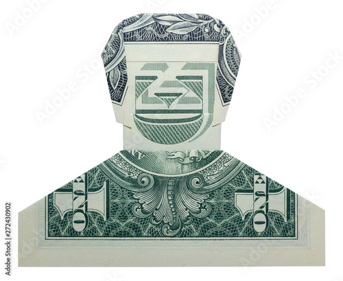 Money Origami Smiling Dude Man Face Folded With Real One