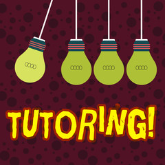 Poster - Handwriting text writing Tutoring. Conceptual photo Mentoring Teaching Instructing Preparing Supporting Give lessons