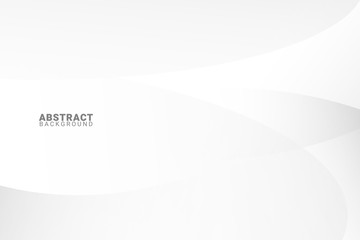 Aufkleber - Abstract White and Grey Background with Smooth Lines.