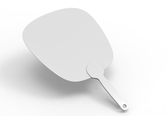 Wall Mural - Blank Hand Held Plastic Fan for branding. 3d render illustration.