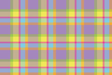 Checkered Background Of Stripes In Orange, Pink, Yellow, Green, Blue And Purple