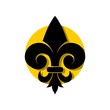 Fleur-de-lis icon, logo (on yellow circle)