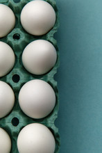 Close-up Carton With Eggs