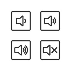 Leinwandbilder - Speaker vector set icon isolated on white background. Speaker pack symbol for web site Computer and mobile vector