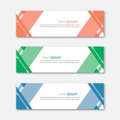 Wall Mural - set of abstract design banner template.