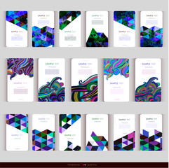 Wall Mural - Abstract geometric business card Set. 