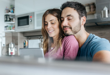 Young couple at home