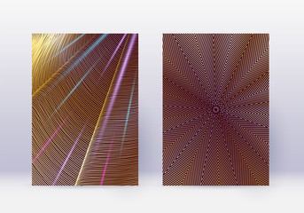 Cover design template set. Abstract lines modern b