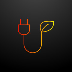 Aufkleber - Eco-friendly electricity nolan icon. Elements of ecology set. Simple icon for websites, web design, mobile app, info graphics