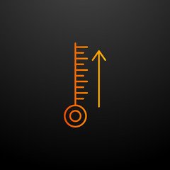 Aufkleber - Thermometer, high temperature nolan icon. Elements of ecology set. Simple icon for websites, web design, mobile app, info graphics