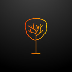 Aufkleber - Tree nolan icon. Elements of ecology set. Simple icon for websites, web design, mobile app, info graphics