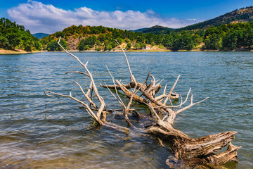 Lake Bor, near the city of Bor in eastern Serbia. Bor is famous for its copper and gold mine