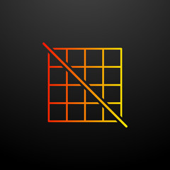 Aufkleber - Grid off nolan icon. Elements of image set. Simple icon for websites, web design, mobile app, info graphics