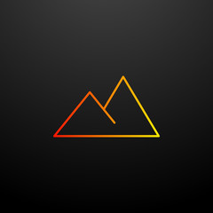 Poster - Mountains nolan icon. Elements of image set. Simple icon for websites, web design, mobile app, info graphics