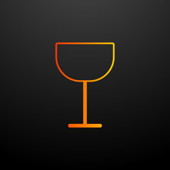 Aufkleber - wineglass nolan icon. Elements of kitchen set. Simple icon for websites, web design, mobile app, info graphics