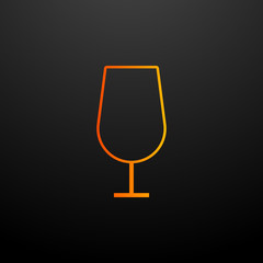 Poster - a wineglass nolan icon. Elements of kitchen set. Simple icon for websites, web design, mobile app, info graphics