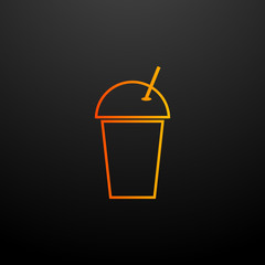 Poster - plastic beverage cup nolan icon. Elements of kitchen set. Simple icon for websites, web design, mobile app, info graphics