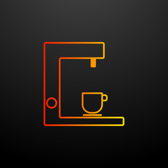 Poster - coffee machine nolan icon. Elements of kitchen set. Simple icon for websites, web design, mobile app, info graphics