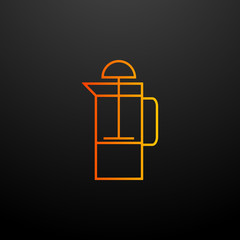 Aufkleber - press the kettle nolan icon. Elements of kitchen set. Simple icon for websites, web design, mobile app, info graphics