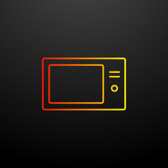 Poster - microwave nolan icon. Elements of kitchen set. Simple icon for websites, web design, mobile app, info graphics