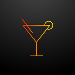 Poster - cocktail glass nolan icon. Elements of kitchen set. Simple icon for websites, web design, mobile app, info graphics