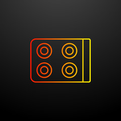 Aufkleber - stove nolan icon. Elements of kitchen set. Simple icon for websites, web design, mobile app, info graphics