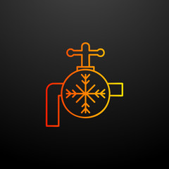 Aufkleber - cold water nolan icon. Elements of automation set. Simple icon for websites, web design, mobile app, info graphics