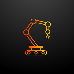 Aufkleber - robot in production nolan icon. Elements of automation set. Simple icon for websites, web design, mobile app, info graphics