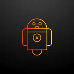 Aufkleber - robot nolan icon. Elements of automation set. Simple icon for websites, web design, mobile app, info graphics