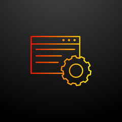 Aufkleber - browser setup nolan icon. elements of automation set. simple icon for websites, web design, mobile a