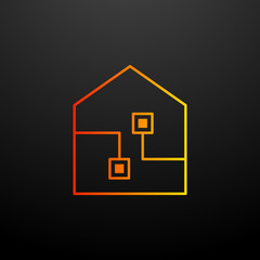 Aufkleber - smart House nolan icon. Elements of automation set. Simple icon for websites, web design, mobile app, info graphics