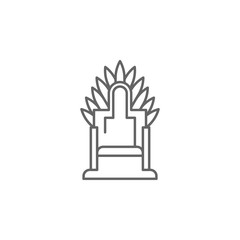Poster - Medieval, throne icon. Element of medieval period icon. Thin line icon for website design and development, app development. Premium icon