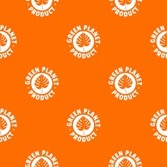 Poster - Eco planet pattern vector orange for any web design best