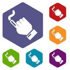 Poster - Hand click icon. Simple illustration of hand click vector icon for web