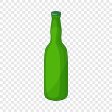 Green Bottle Icon. Cartoon Illustration Of Green Bottle Vector Icon For Web Design