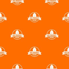 Poster - Eco market pattern vector orange for any web design best