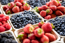 Fresh Berries At A Fruit Stand