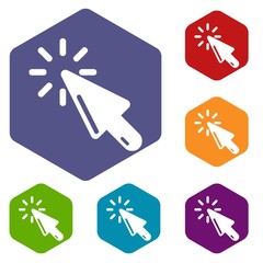 Fototapete - Cursor click icon. Simple illustration of cursor click vector icon for web