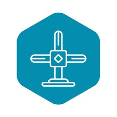 Poster - Scaffolding cross icon. Outline illustration of scaffolding cross vector icon for web design isolated on white background