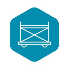 Poster - Wheel scaffold icon. Outline illustration of wheel scaffold vector icon for web design isolated on white background