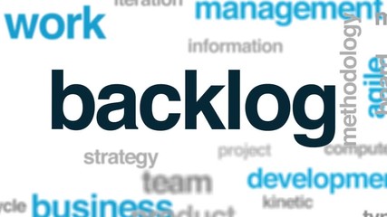 Wall Mural - backlog animated word cloud, text design animation. kinetic typography.