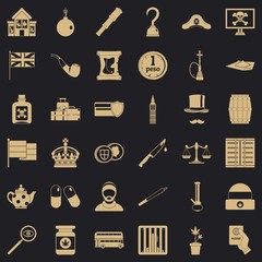Poster - Offence icons set. Simple set of 36 offence vector icons for web for any design