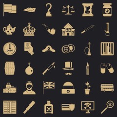 Poster - Fault icons set. Simple set of 36 fault vector icons for web for any design