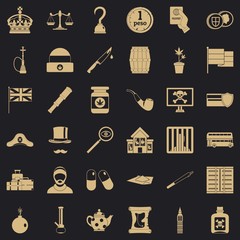 Poster - Insult icons set. Simple set of 36 insult vector icons for web for any design