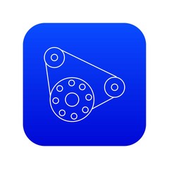 Poster - Motor icon blue vector isolated on white background